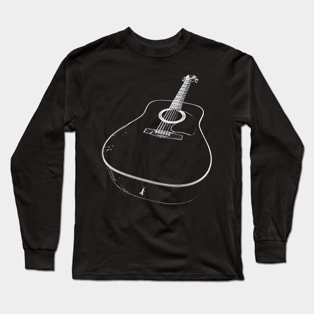 Acoustic Guitar Long Sleeve T-Shirt by TheFlying6